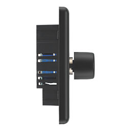 LAP  1-Gang 2-Way LED Dimmer Switch  Matt Black with Colour-Matched Inserts
