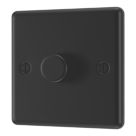 LAP  1-Gang 2-Way LED Dimmer Switch  Matt Black with Colour-Matched Inserts
