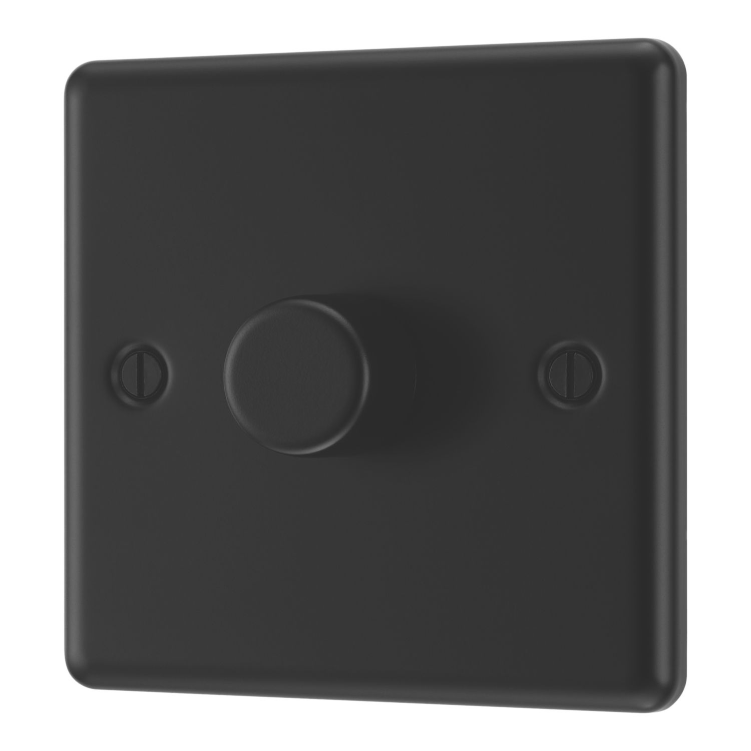 LAP 1-Gang 2-Way LED Dimmer Switch Matt Black with Colour-Matched Inserts (359PN)