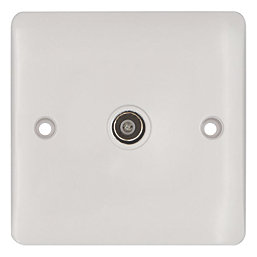 Vimark Pro 1-Gang Isolated Coaxial TV Socket White