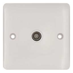 Vimark Pro 1-Gang Isolated Coaxial TV Socket White