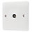 Vimark Pro 1-Gang Isolated Coaxial TV Socket White