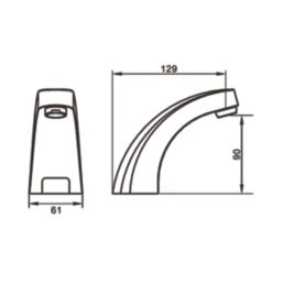 Infratap Avon Polished Chrome  120mm Sensor Mono Basin Mixer Tap
