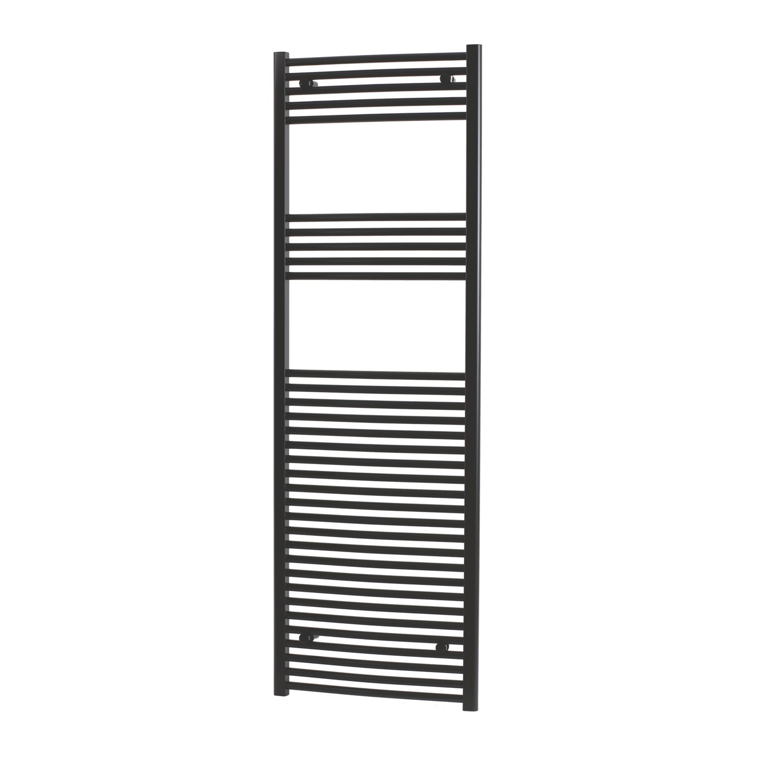 Flomasta 1800mm x 600mm 3146BTU Black Curved Towel Radiator (359RV)