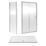 ETAL  Framed Rectangular Sliding Door Shower Enclosure & Tray  Chrome 1390mm x 690mm x 1940mm