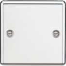 Knightsbridge  1-Gang Blanking Plate Polished Chrome