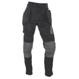 CAT Essentials Stretch Knee Pocket Trousers Black 38" W 32" L