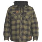 Hard Yakka Quilted Flannel Shacket  Jacket Green 2X Large 46" Chest