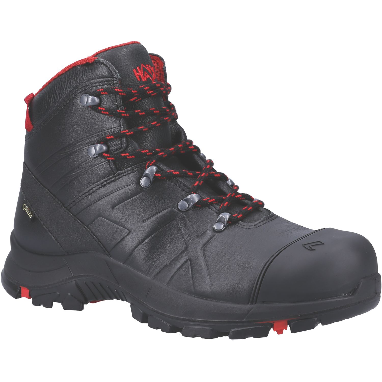 Haix Black Eagle 54 Mid Size 8 Black Safety Boots (359XK)
