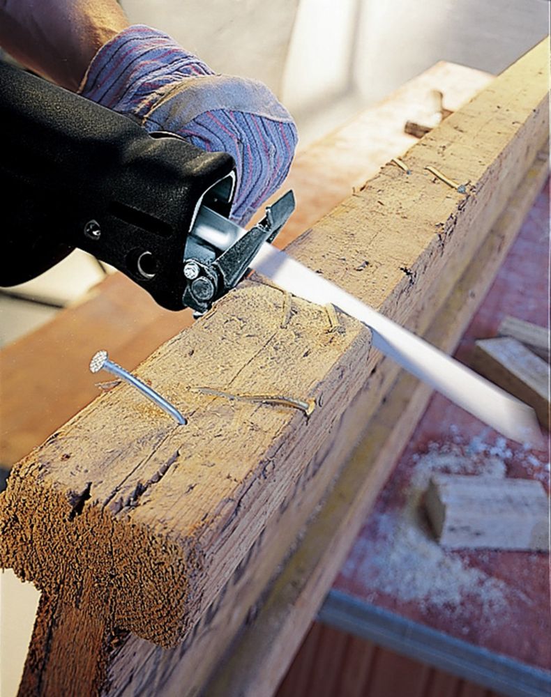 10-Pack Bosch 6-Inch Bi-Metal Reciprocating Saw Blades - For Wood With Nails