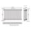 Flomasta 600mm x 1010mm 4366BTU White Horizontal 3 Column Radiator