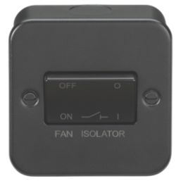 Knightsbridge  10A 1-Gang TP Metal Clad Fan Isolator Switch