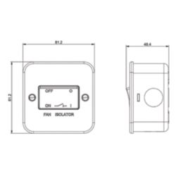 Knightsbridge  10A 1-Gang TP Metal Clad Fan Isolator Switch