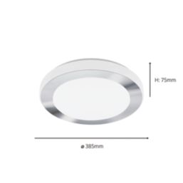 Eglo Carpi LED Bathroom Ceiling Light White / Chrome 7.3W 2220lm
