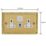 Varilight  13A 2-Gang SP Switched Socket + 3A 45W 2-Outlet Type C USB Charger Georgian Brass with White Inserts