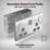 British General Nexus Metal 13A 2-Gang SP Switched Socket + 3.25A 22W 2-Outlet Type C USB Charger Brushed Steel with Grey Inserts