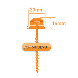 Corrapol-BT  Screw Cap Fixings Red 60mm x 20mm 50 Pack
