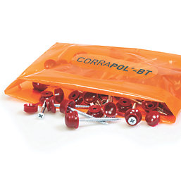 Corrapol-BT  Screw Cap Fixings Red 60mm x 20mm 50 Pack