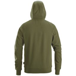 Snickers 2895 Logo Full Zip Hoodie Khaki Green Medium 39" Chest