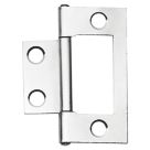 Polished Chrome Flush Hinges 51mm x 25mm 2 Pack