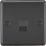 Knightsbridge  1-Gang Slave Telephone Socket Matt Black with Colour-Matched Inserts