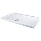 Essentials Rectangular Shower Tray with Waste White 1300 x 900 x 40mm