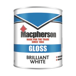 Macpherson 1Ltr Brilliant White Gloss Solvent-Based Trim Paint
