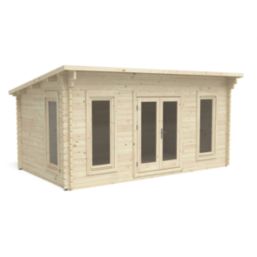 Forest Elmley 16' 6" x 10' (Nominal) Pent Timber Log Cabin with Assembly