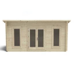 Forest Elmley 16' 6" x 10' (Nominal) Pent Timber Log Cabin with Assembly