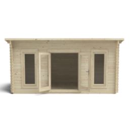 Forest Elmley 16' 6" x 10' (Nominal) Pent Timber Log Cabin with Assembly