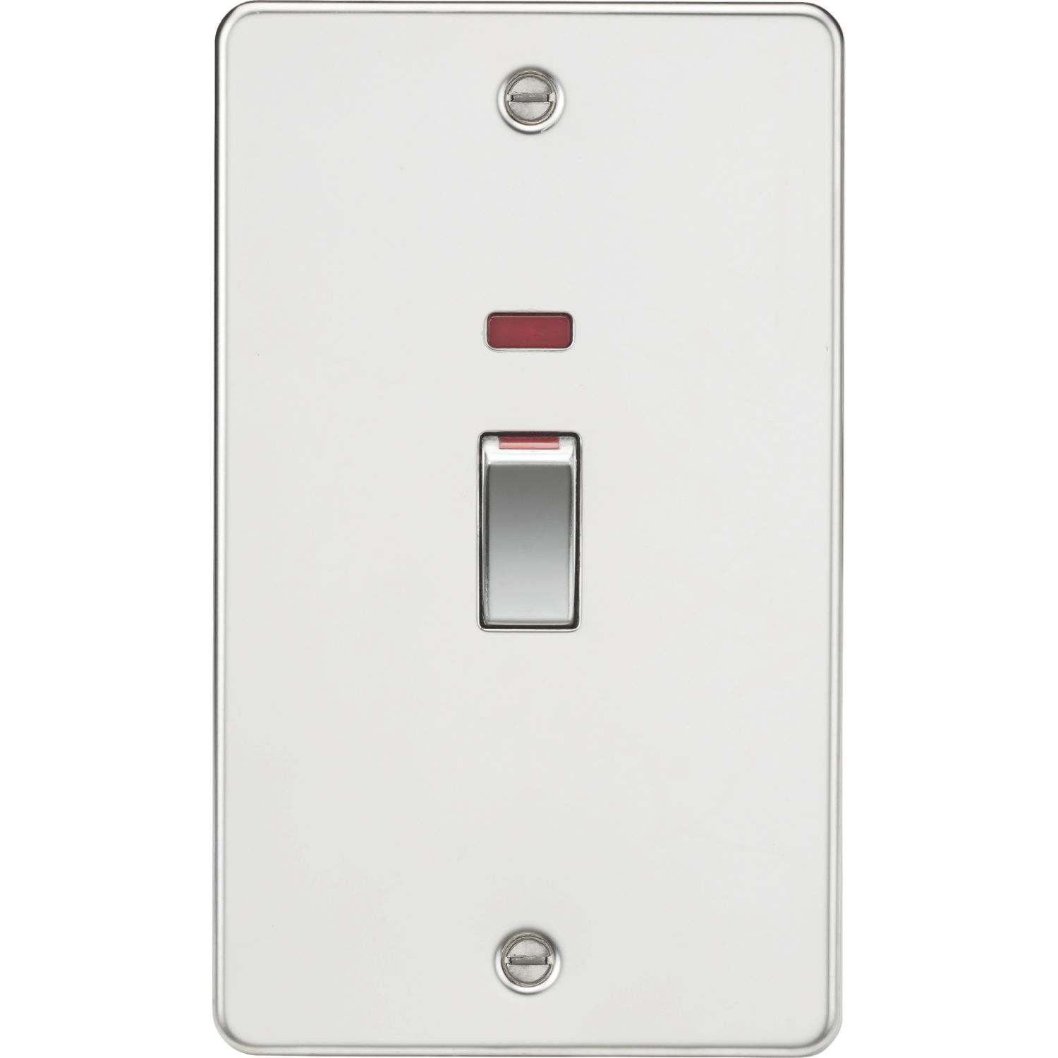 Knightsbridge 45A 2-Gang DP Control Switch Polished Chrome with LED (360TX)