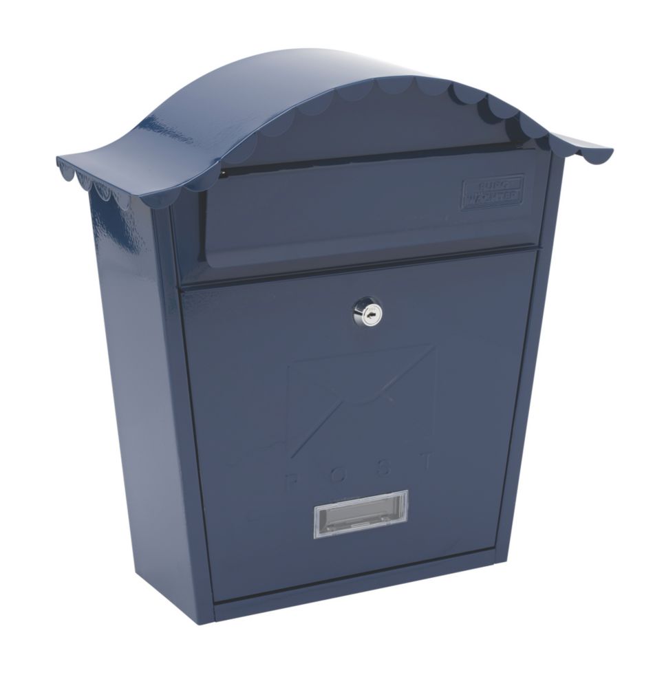 Burg-Wachter Classic Post Box Blue Powder-Coated