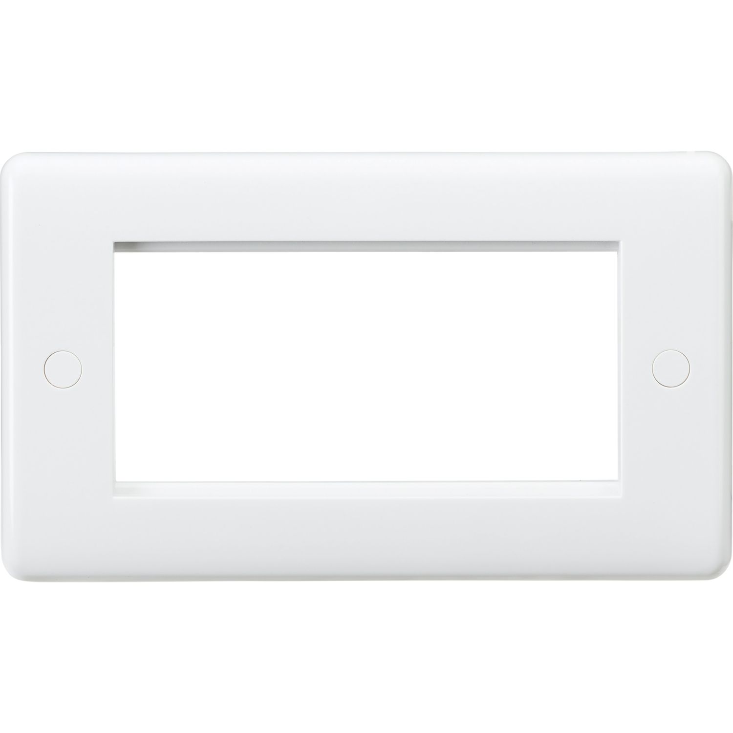 Knightsbridge Curved Edge 4-Module Modular Faceplate White (360YA)