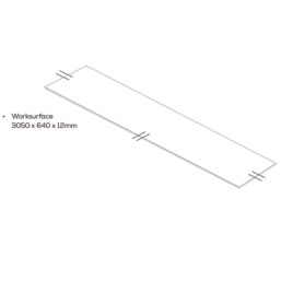 Mariz  Light Concrete Composite Kitchen Worktop 640mm x 3050mm x 12mm