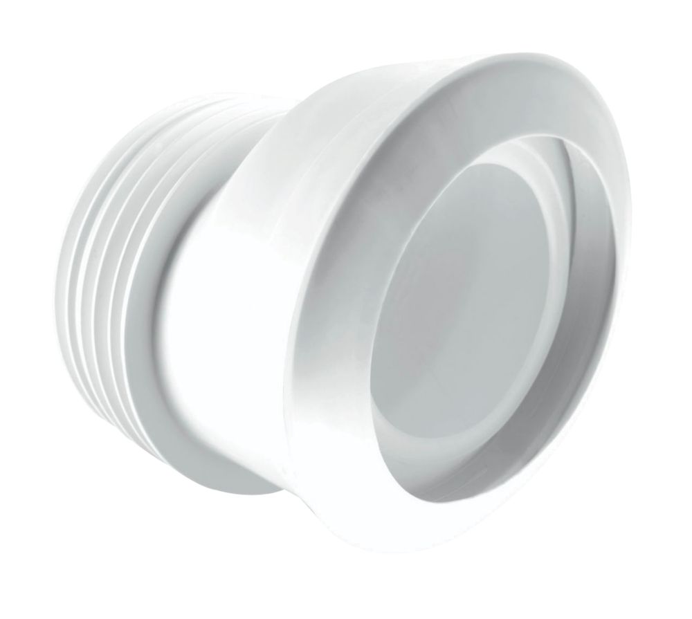 McAlpine MACFIT Rigid 20mm Offset WC Pan Connector White 130mm