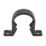 FloPlast Solvent Weld Pipe Clips Black 40mm 20 Pack