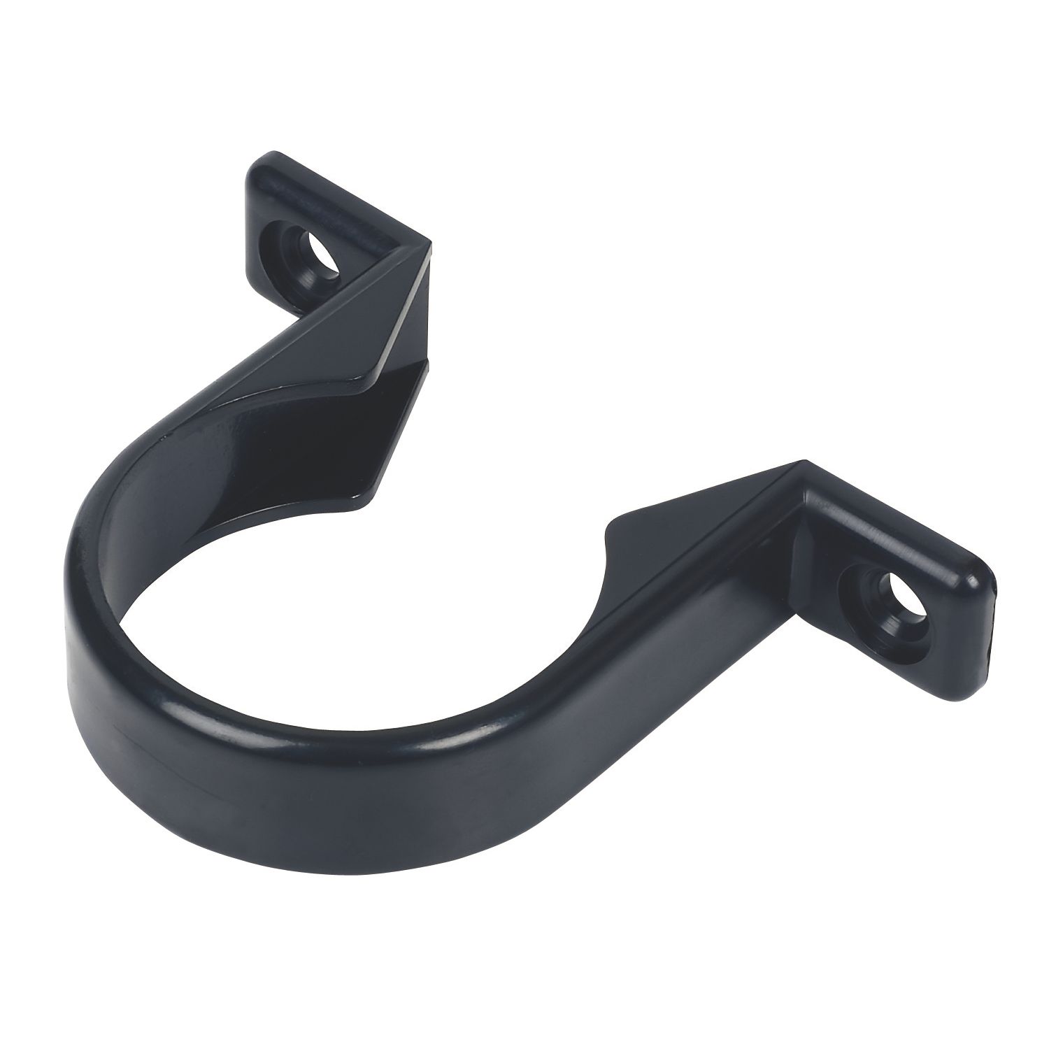 FloPlast Solvent Weld Pipe Clips Black 40mm 20 Pack (36120)