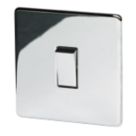 Crabtree Platinum 10AX 1-Gang Intermediate Switch Polished Chrome