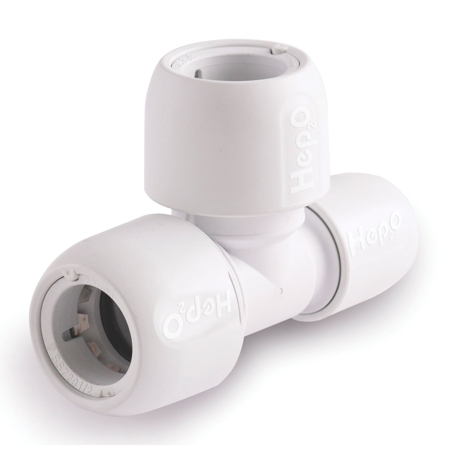 Hep2O Plastic Push-Fit Reducing Tees 22mm x 15mm x 22mm 5 Pack (3616H)