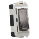 Knightsbridge  10A Grid 3-Pole Fan Isolator Switch Black Nickel