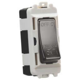 Knightsbridge  10A Grid 3-Pole Fan Isolator Switch Black Nickel