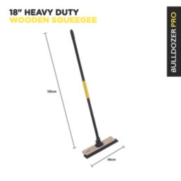 Bulldozer Pro  Floor Squeegee Black & Yellow 457mm (18")