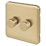 Schneider Electric Lisse Deco 2-Gang 2-Way  Dimmer Switch  Satin Brass