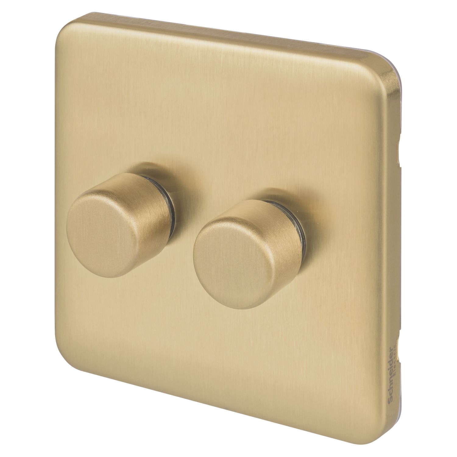 Schneider Electric Lisse Deco 2-Gang 2-Way Dimmer Switch Satin Brass (361FF)