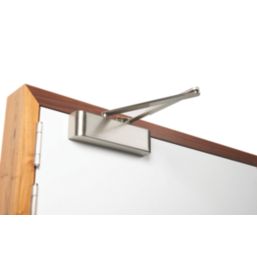 Rutland TS.5204 Fire Rated Overhead Door Closer Satin Nickel