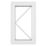 Crystal  Left-Hand Opening Clear Triple-Glazed Casement White uPVC Window 610mm x 965mm