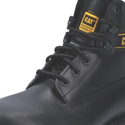 CAT Holton S3 Size 12  Black Water-Resistant Steel Toe Cap Safety Boots