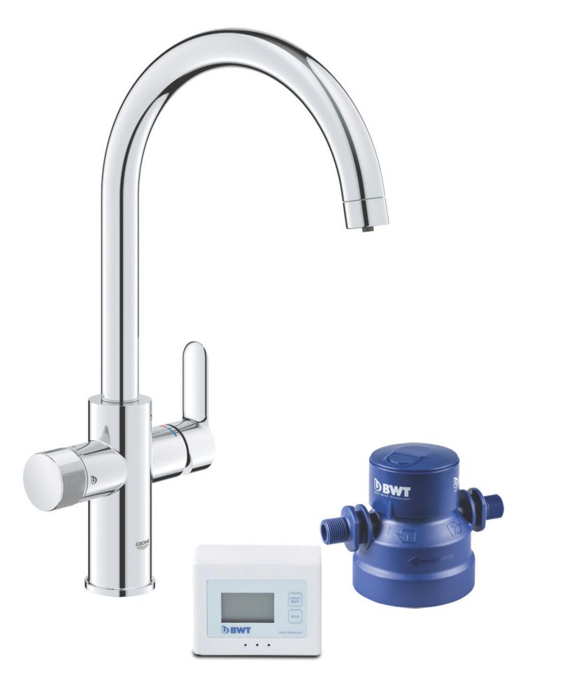 BWT AQA Pure 2.0 1Way DeckMounted Drinking Water Filter Tap & Monitor Chrome Screwfix