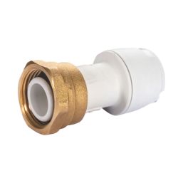 Hep2O  Plastic Push-Fit Straight Keyless Tap Connector 15mm x 3/4"