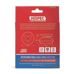 Hispec Fast Fix PE/FF Mains Interlinked Optical Smoke Alarm